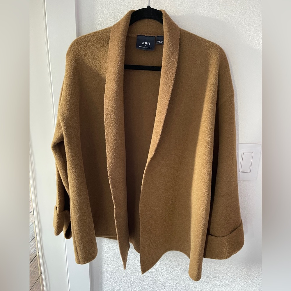 Anthropologie, Maeve Camel wrap coat!